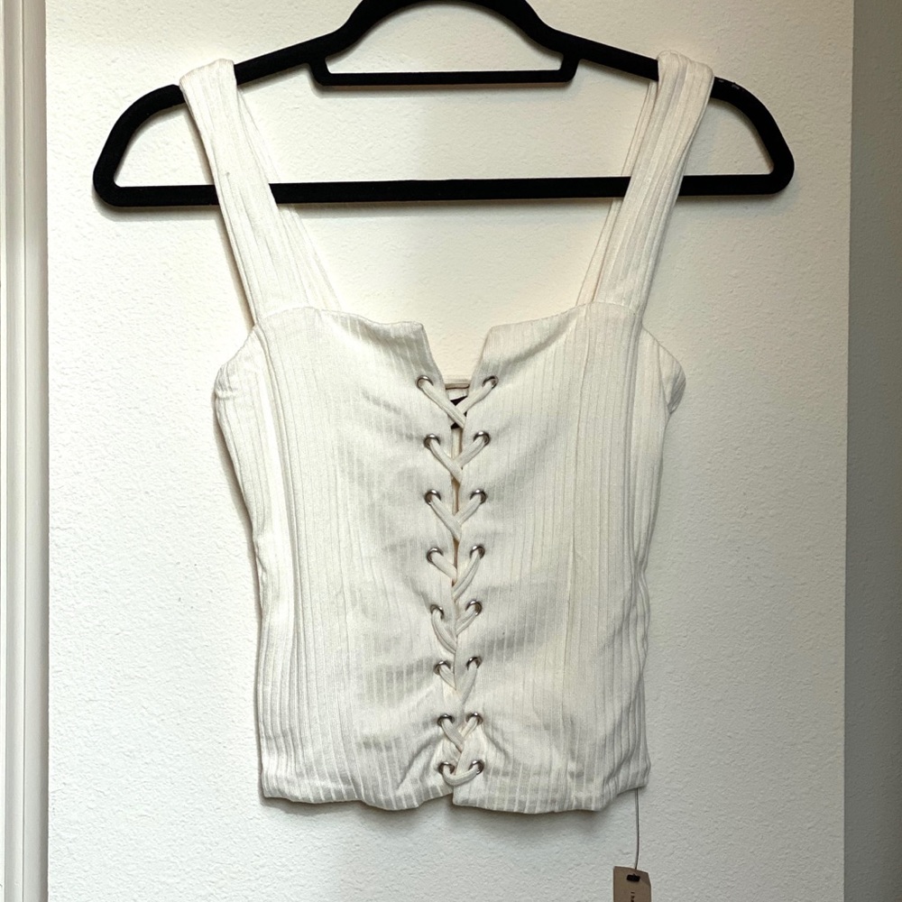NWT Reformation Lace-up Cami